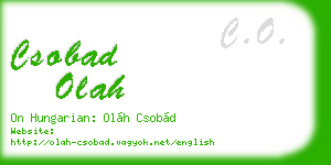 csobad olah business card