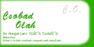 csobad olah business card